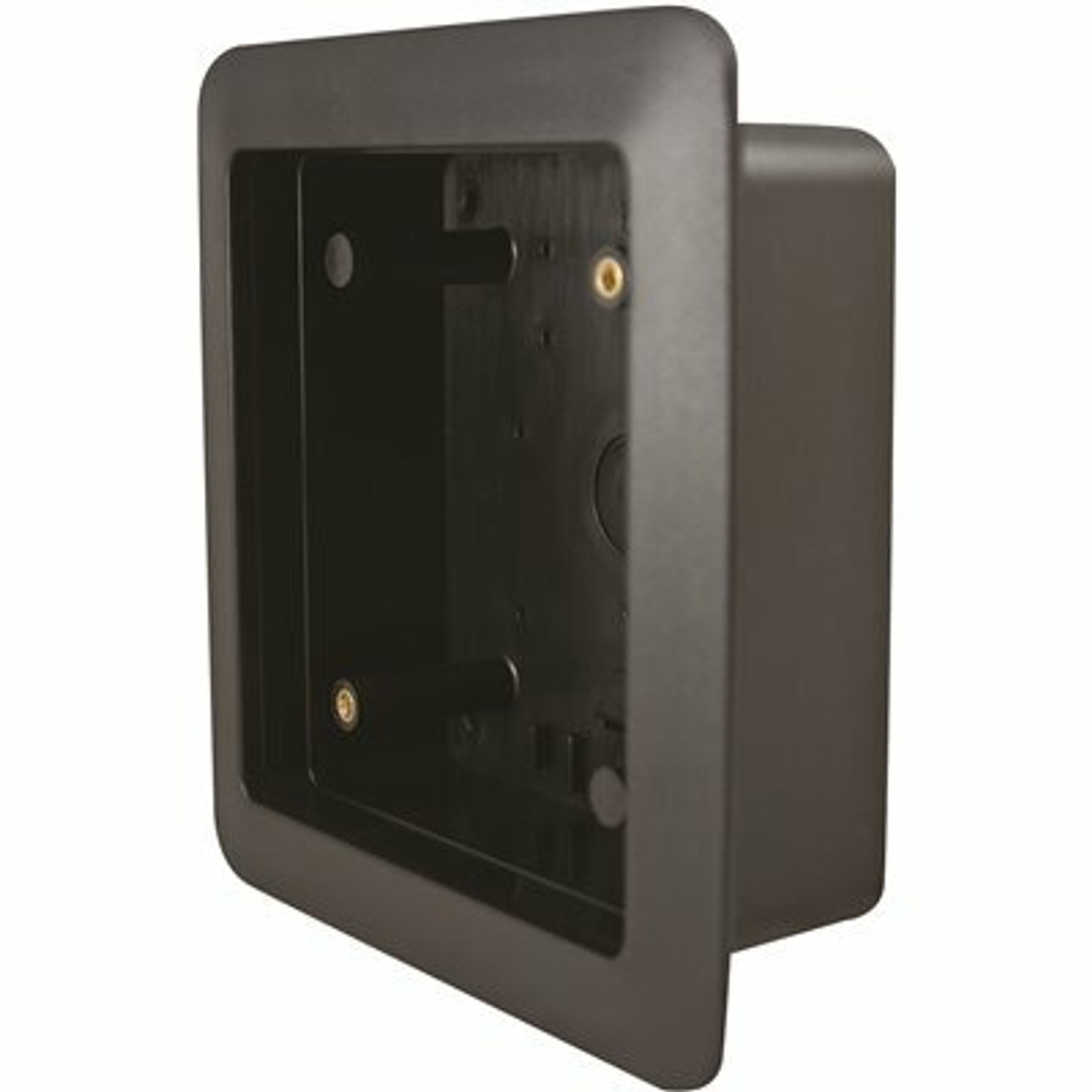 Bea Square Flush 4.75 In. X 4.75 In. X 2.0 In. Plastic Black 2-Gang Mounting Lexan Box