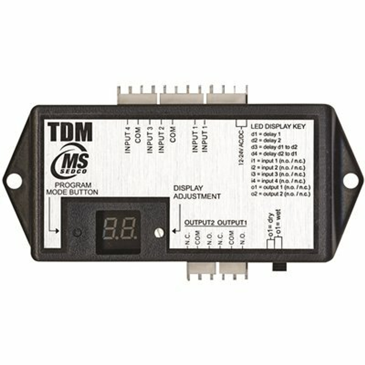 Commander Black Lexan Time Delay Module, 2 Outputs With Up To 4 Inputs, Time Delay 0-Seconds To 99 Seconds