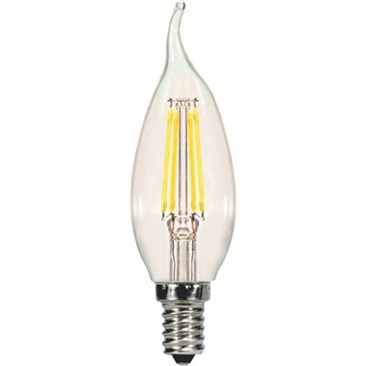 Satco 60-Watt Equivalent Ca11 Candelabra Base Enclosed Rated Energy Star And Dimmable Led Light Bulb, Warm White (6-Pack)