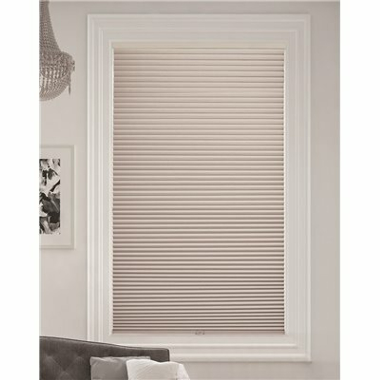 BlindsAvenue Fawn Cordless Blackout Cellular Honeycomb Shade, 9/16 in. Single Cell, 38 in. W x 72 in. H