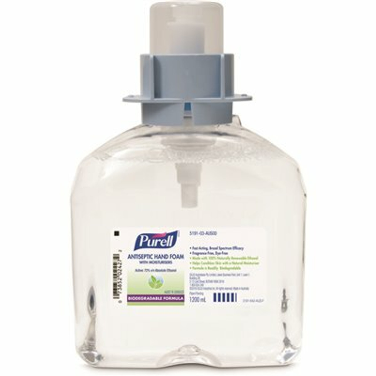 Purell Advanced Green Certified Instant 1200 Ml Fragrance Free Hand Sanitizer Foam Refill (4-Pack)