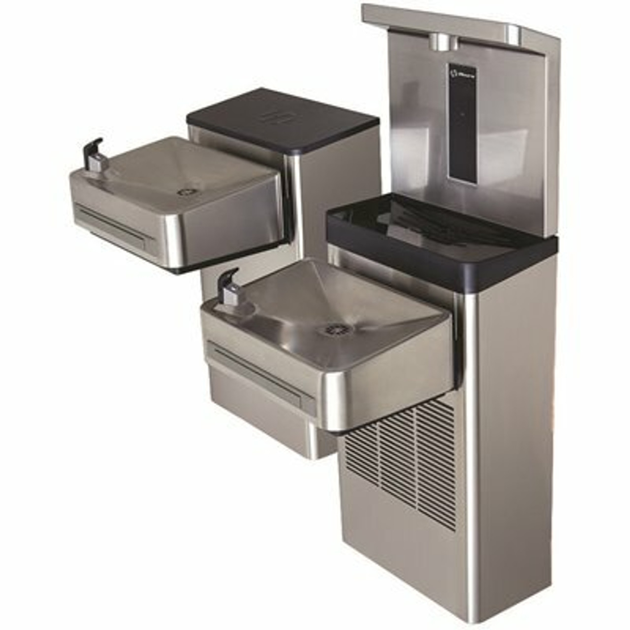 Haws Wall Mount Hi-Lo Ada Filtered Water Cooler Drinking Fountain With Bottle Filler