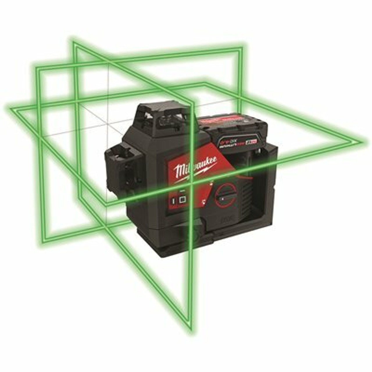Milwaukee M12 12-Volt Lithium-Ion Cordless Green 250 Ft. 3-Plane Laser Level Kit With One 4.0 Ah Battery, Charger And Case