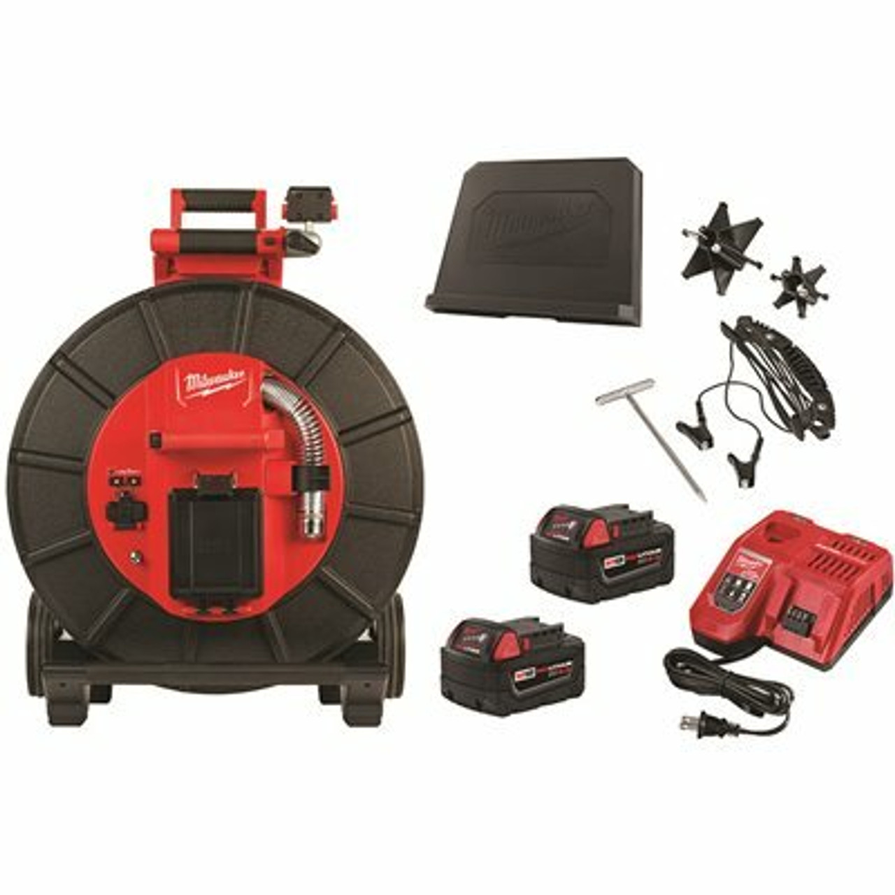 Milwaukee M18 18-Volt Lithium-Ion Cordless 200 Ft. Pipeline Inspection System Image Reel Kit With Batteries And Charger