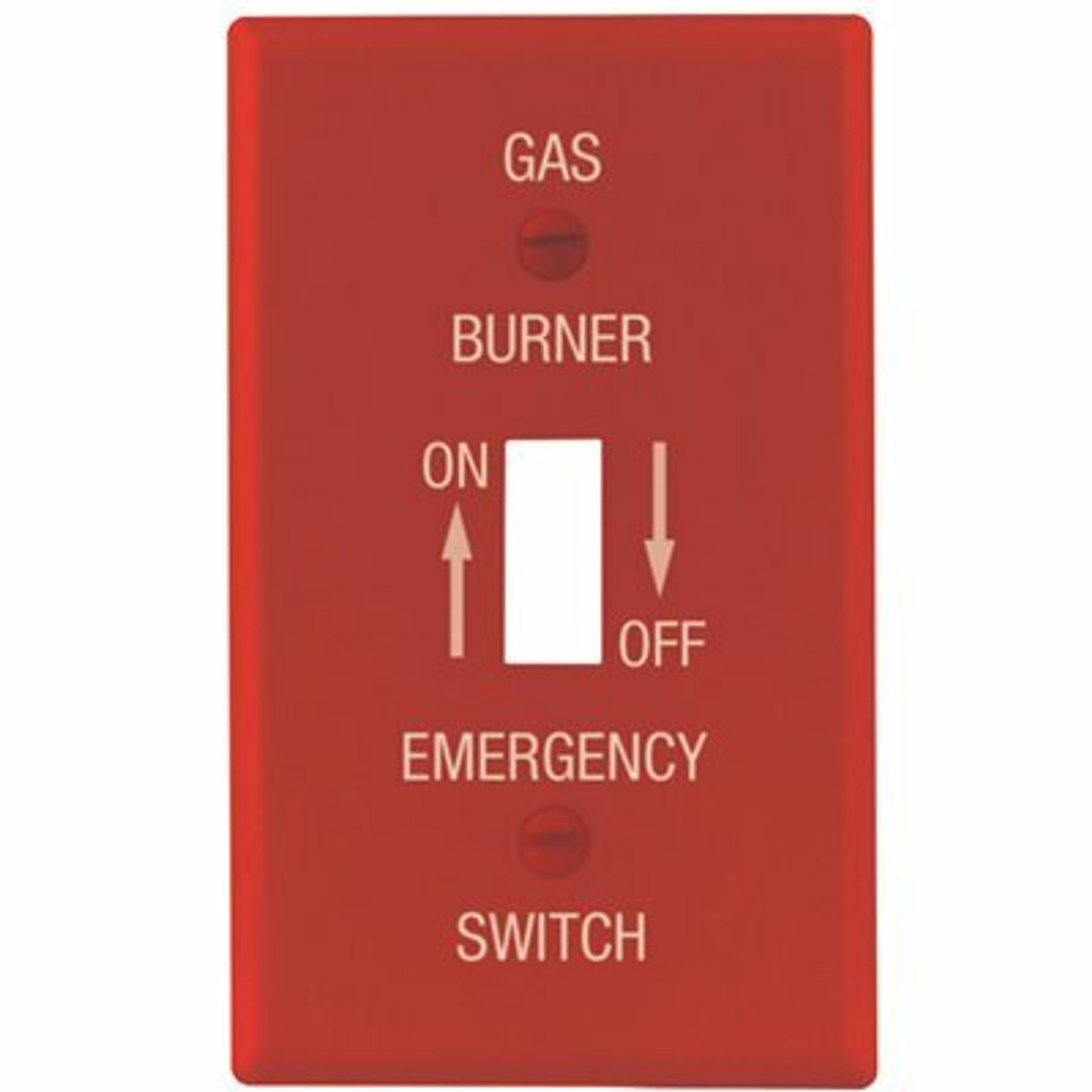 Titan3 Red Smooth 1-Gang Gas Toggle Standard Metal Wall Plate