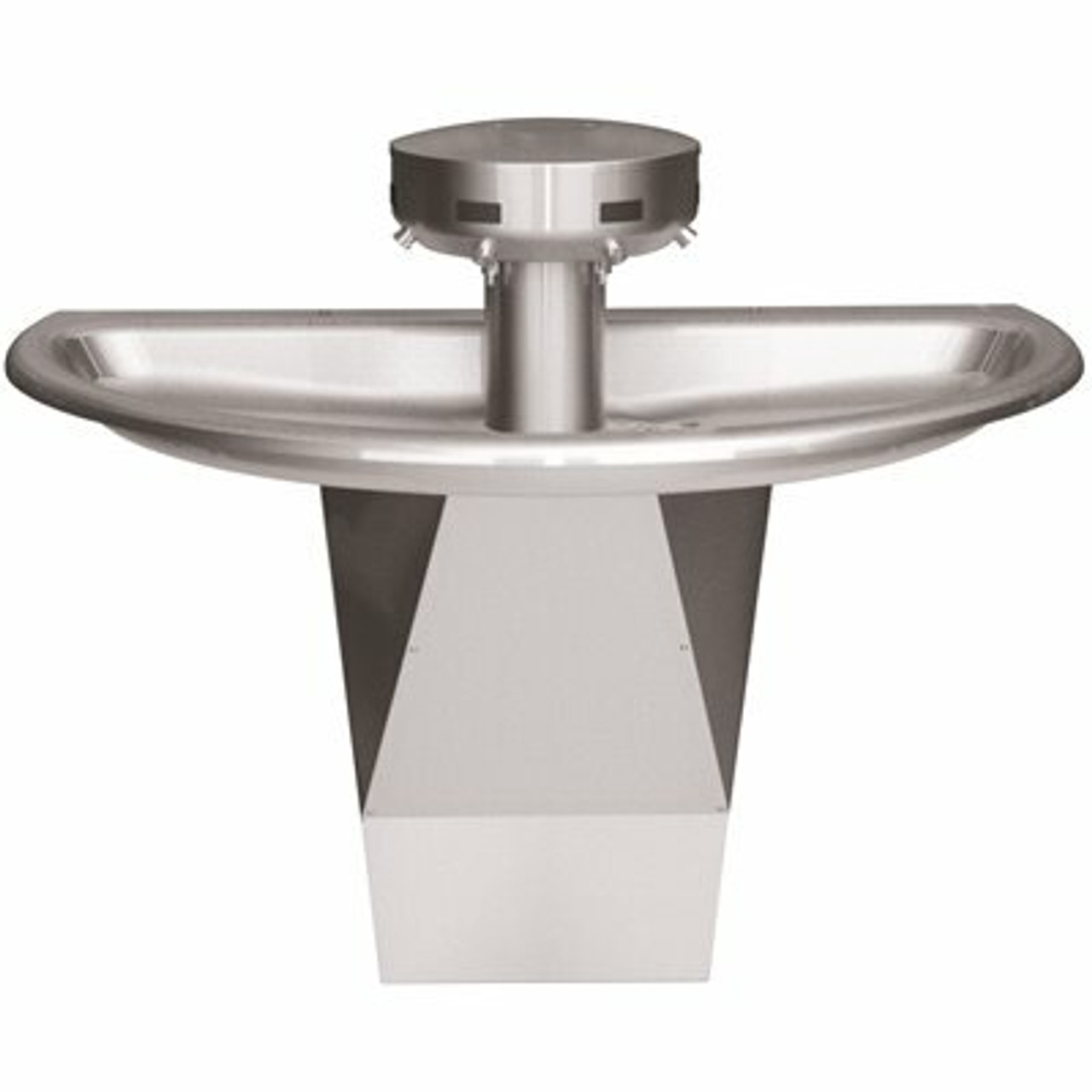 Bradley Sentry Stainless Steel 54 In. Single Compartment Half Basin Wall Handwashing Sink