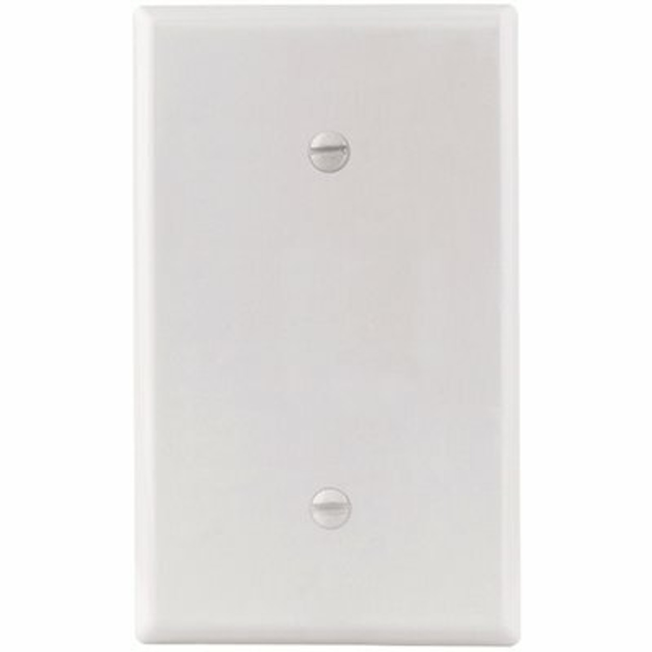 Titan3 White Smooth 1-Gang Blank Standard Metal Wall Plate