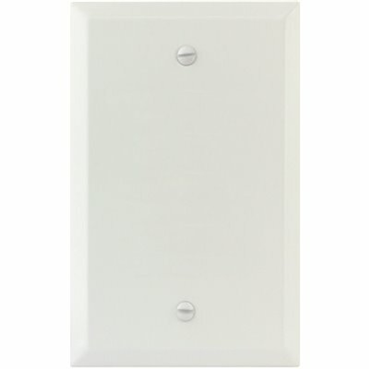 Titan3 White Smooth 1-Gang Blank Jumbo Metal Wall Plate