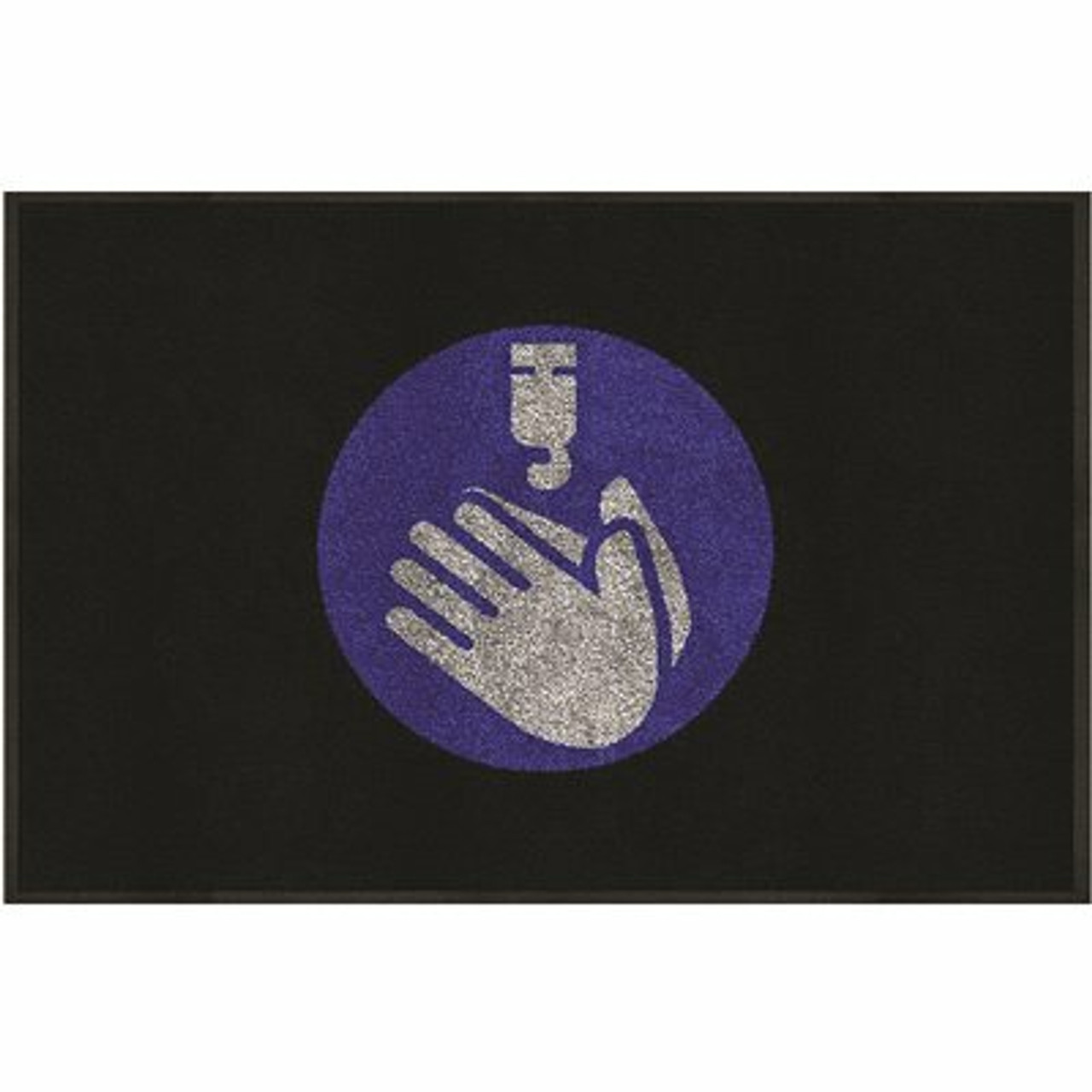 M+A Matting 2 Ft. X 3 Ft. Hand Sanitizer Icon Floor Mat Hygiene Reminder Or Message Mat For Hand Sanitizer Station