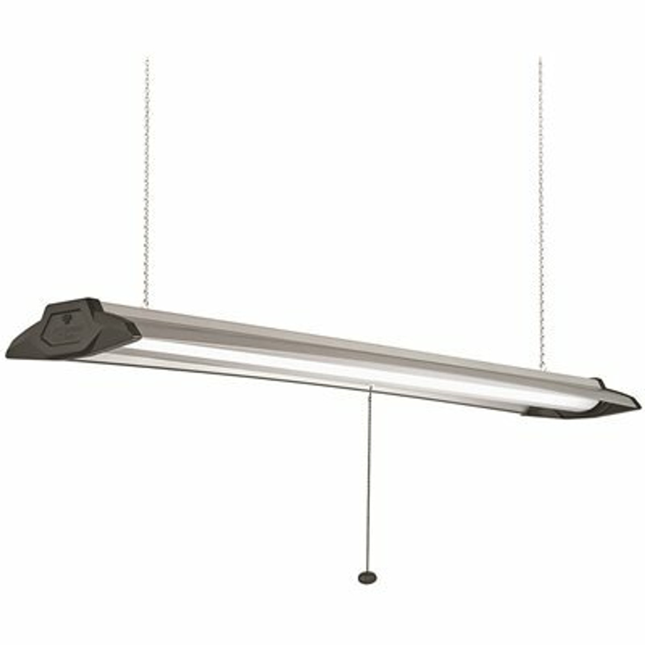 4 Ft. 96-Watt Equivalent Integrated Led Black Brushed Nickel High Output 5500 Lumens Shop Light Linkable 4000K