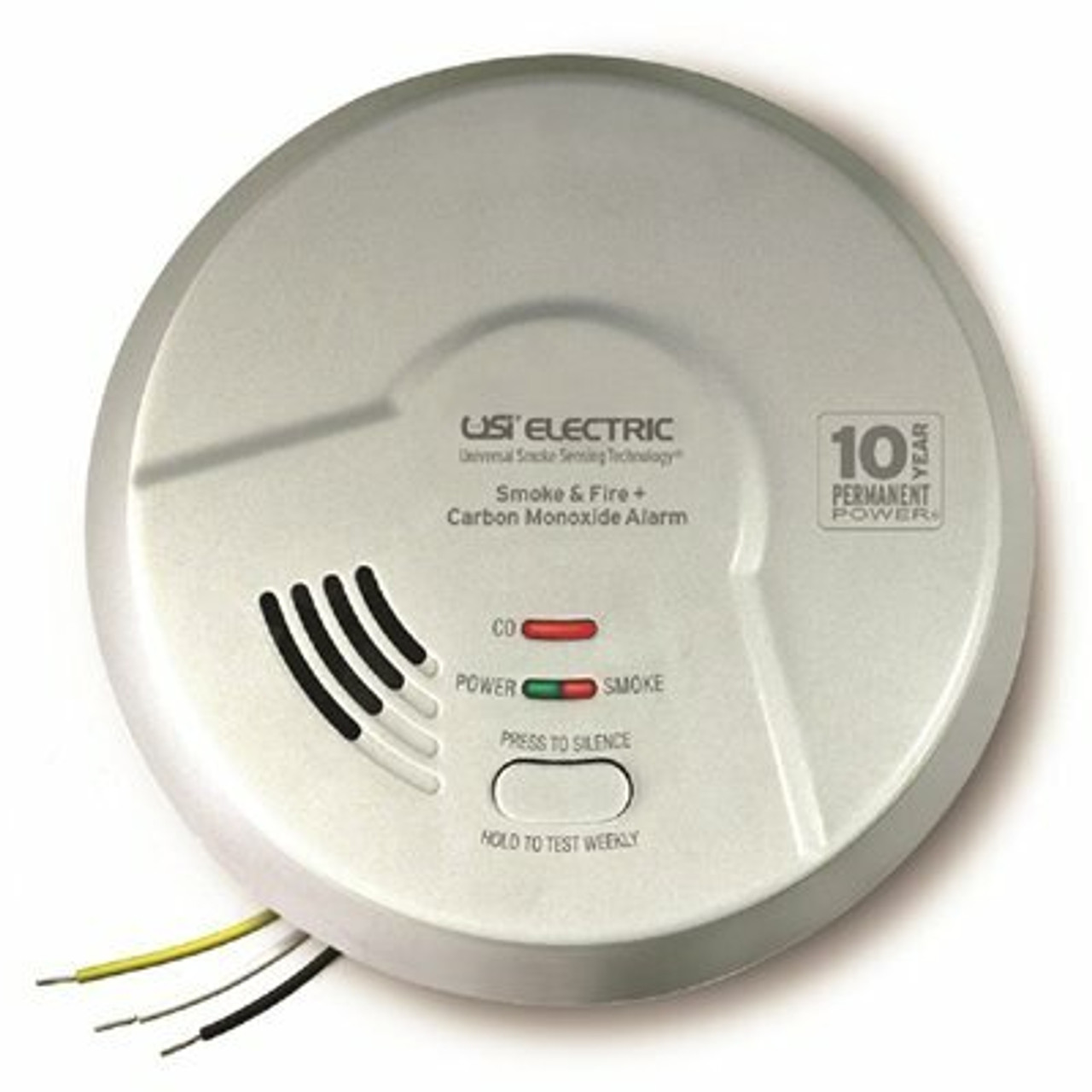 3-In-1 Hardwired Smoke, Fire And Co Alarm Detector 10-Year Sealed Battery, Photoelectric And Ionization (Case Of 6)