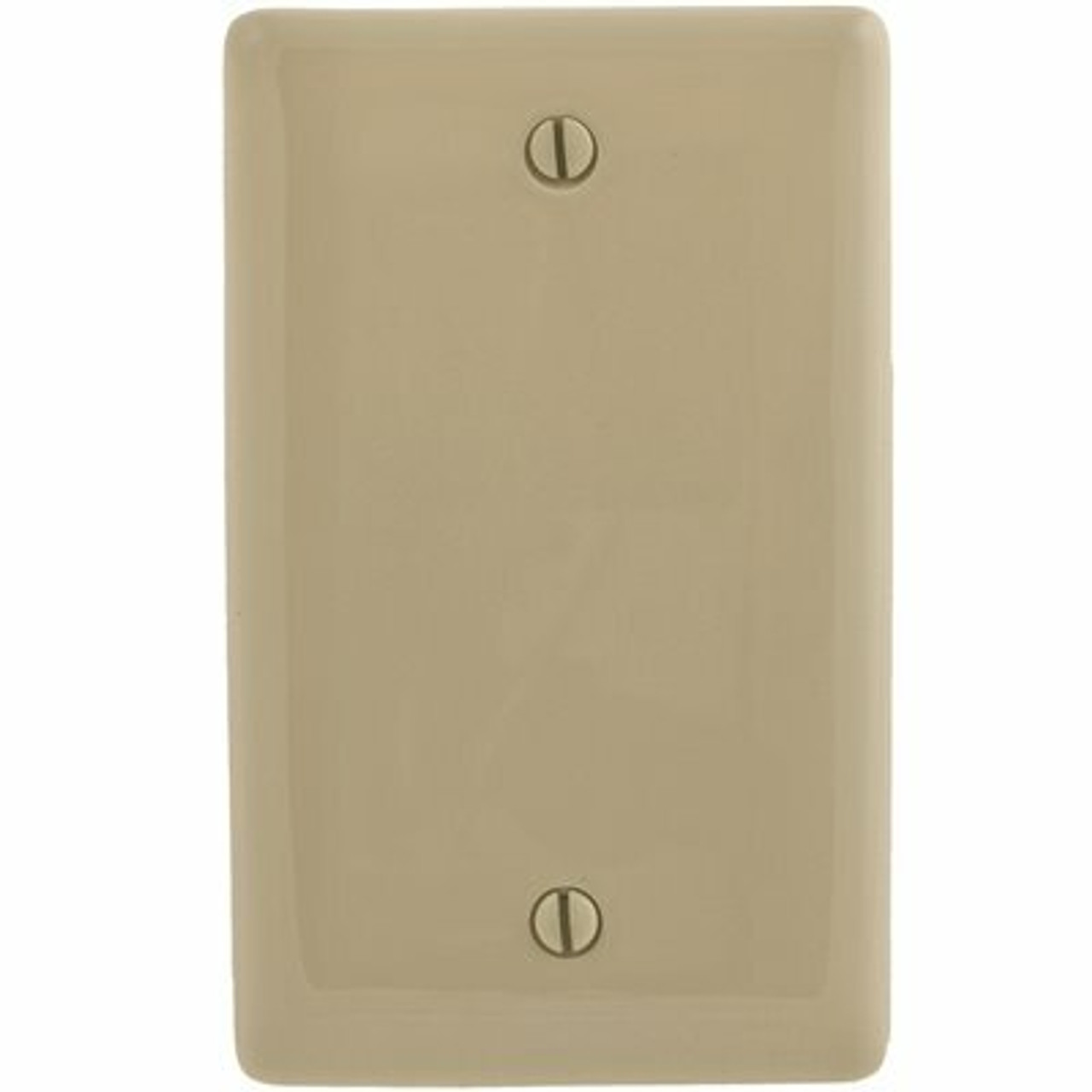 Hubbell Wiring 1-Gang Ivory Box Mount Blank Wall Plate