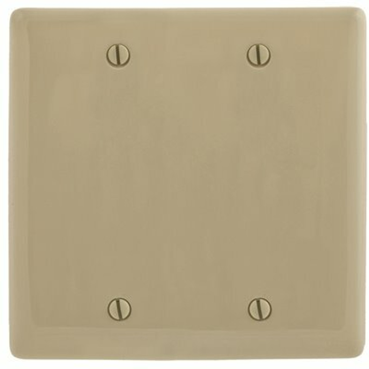Hubbell Wiring 2-Gang Ivory Box Mount Blank Wall Plate