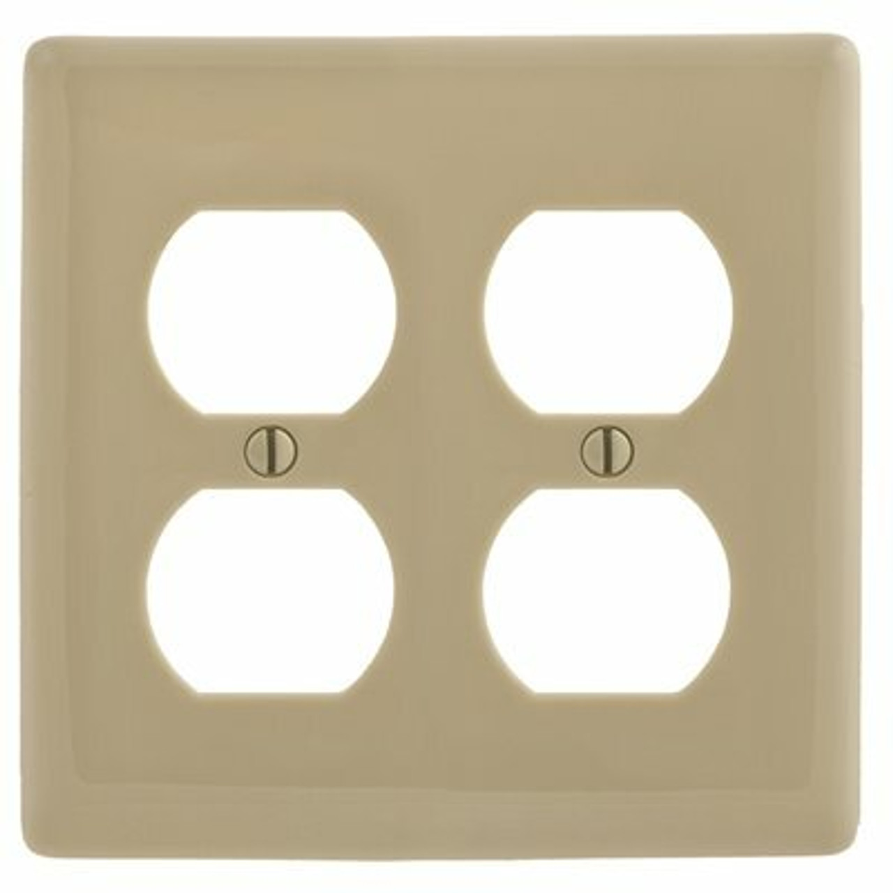 Hubbell Wiring 2-Gang Duplex Wall Plate - Ivory