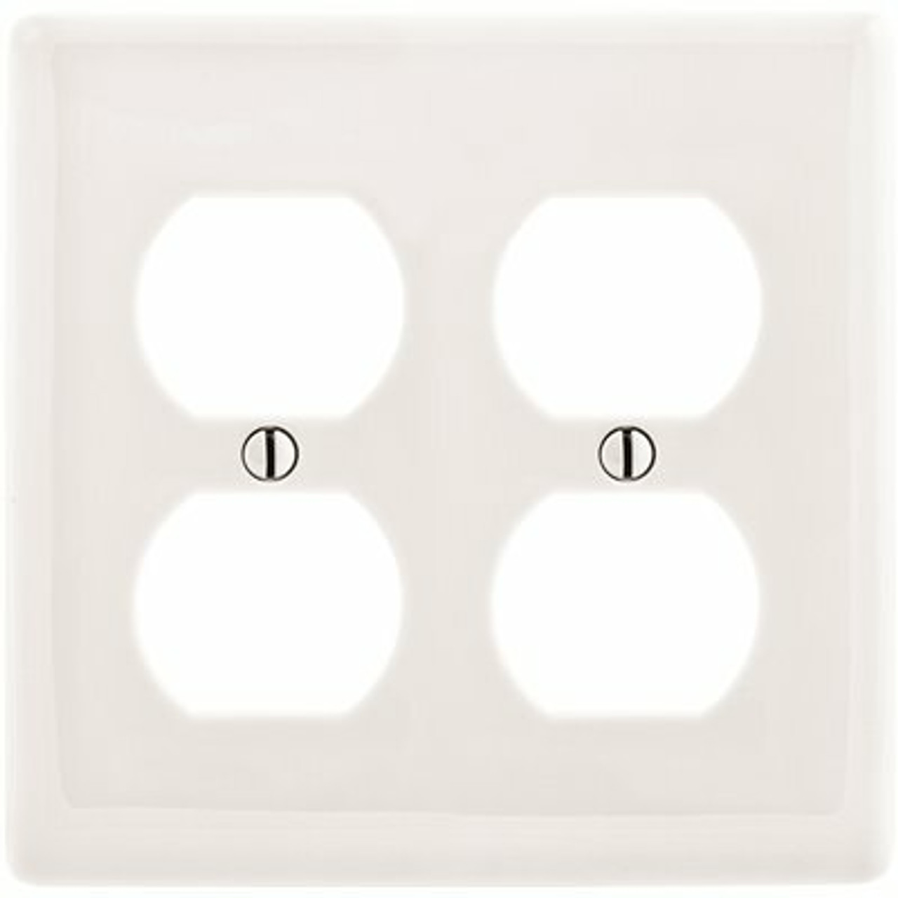 Hubbell Wiring 2-Gang Duplex Wall Plate - White