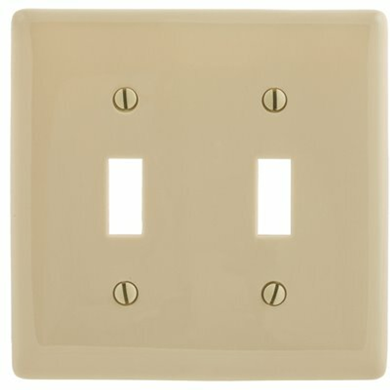 Hubbell Wiring 2-Gang Ivory Medium Size Toggle Wall Plate