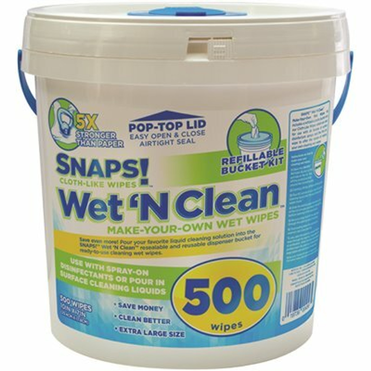 Intex Snaps! Wet N Clean Bucket (500-Count)