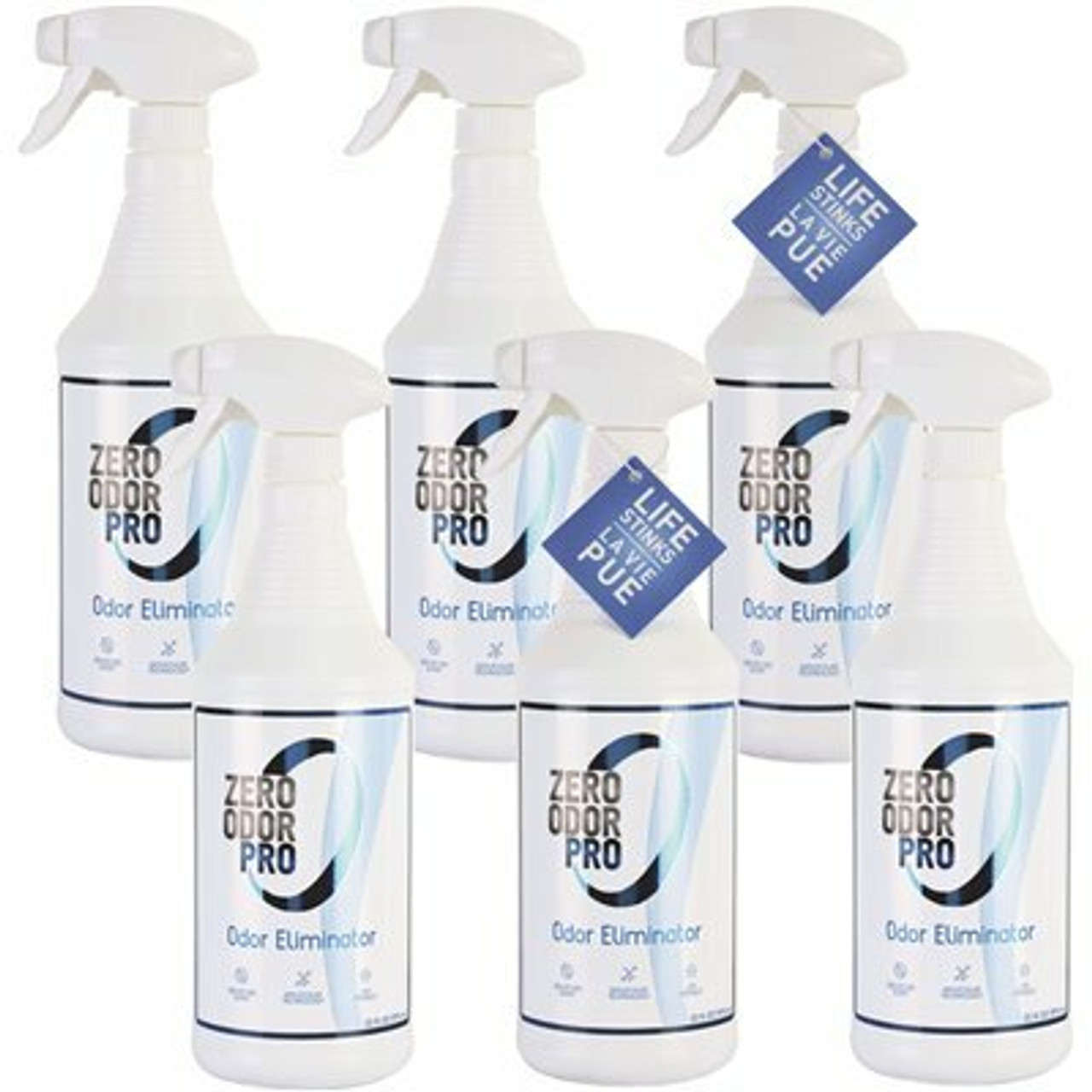 Zero Odor 32 Oz. Pro Unscented Odor Eliminator Air Freshener Spray ( 6-Pack)