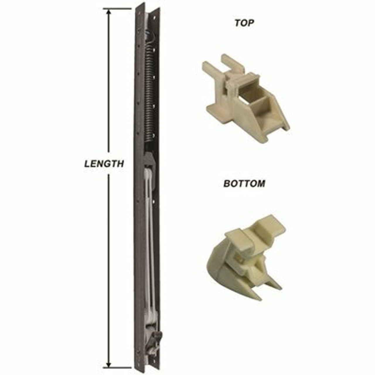 24 in. L x 9/16 in. W x 5/8 in. D Window Channel Balance 2320 with Top and Bottom End Brackets Attached (4-Pack) 314300131