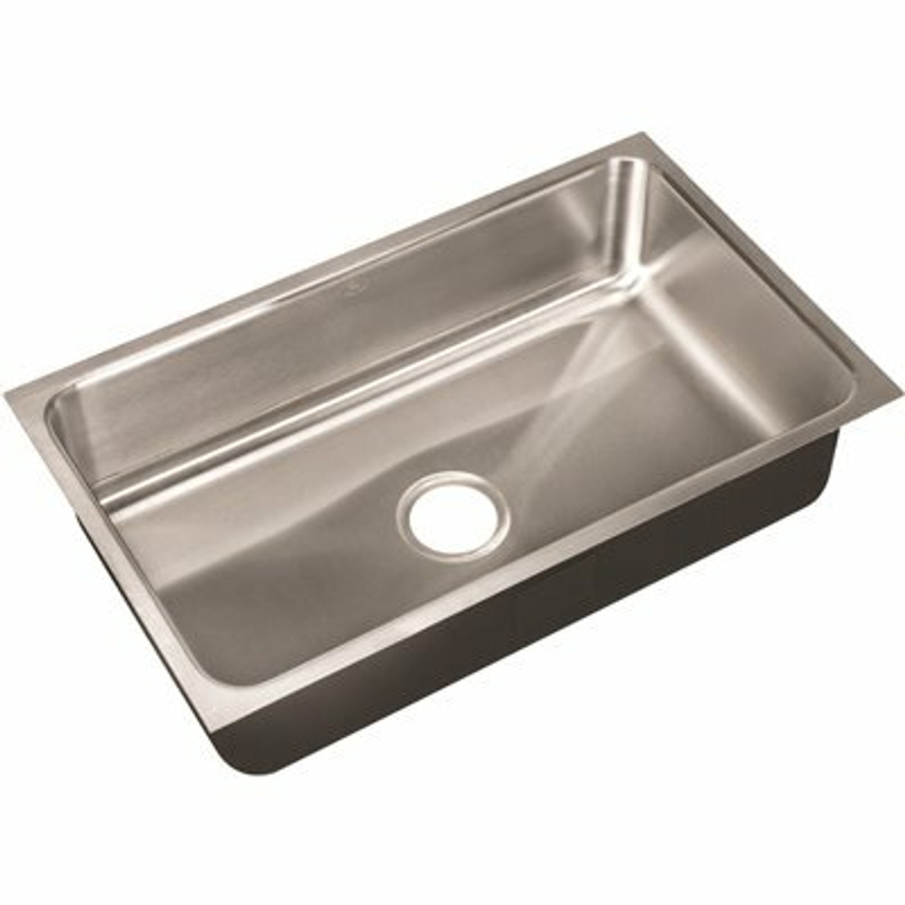 Just Manufacturing 18-Gauge Type 304 Stainless Steel 18 In. O.D. X 30 In. Single Bowl Undermount Kitchen Sink