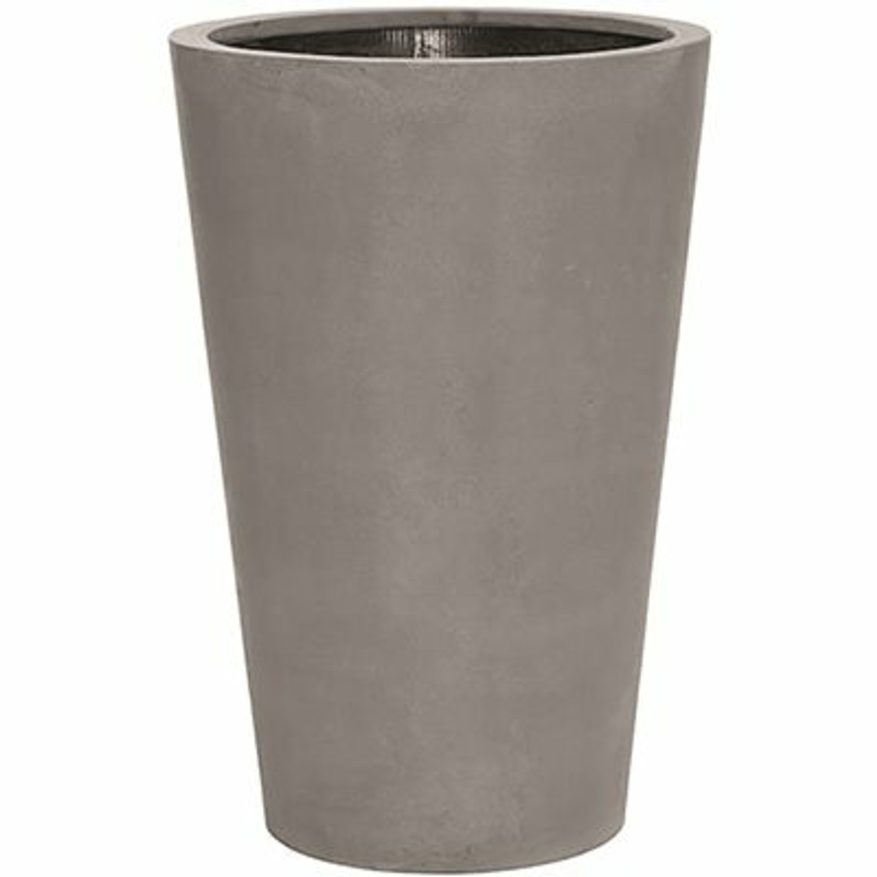 Vasesource 27.5 in. x 18.5 in. x 18.5 in. Belle Med Natural Gray Round Fiberstone Planter