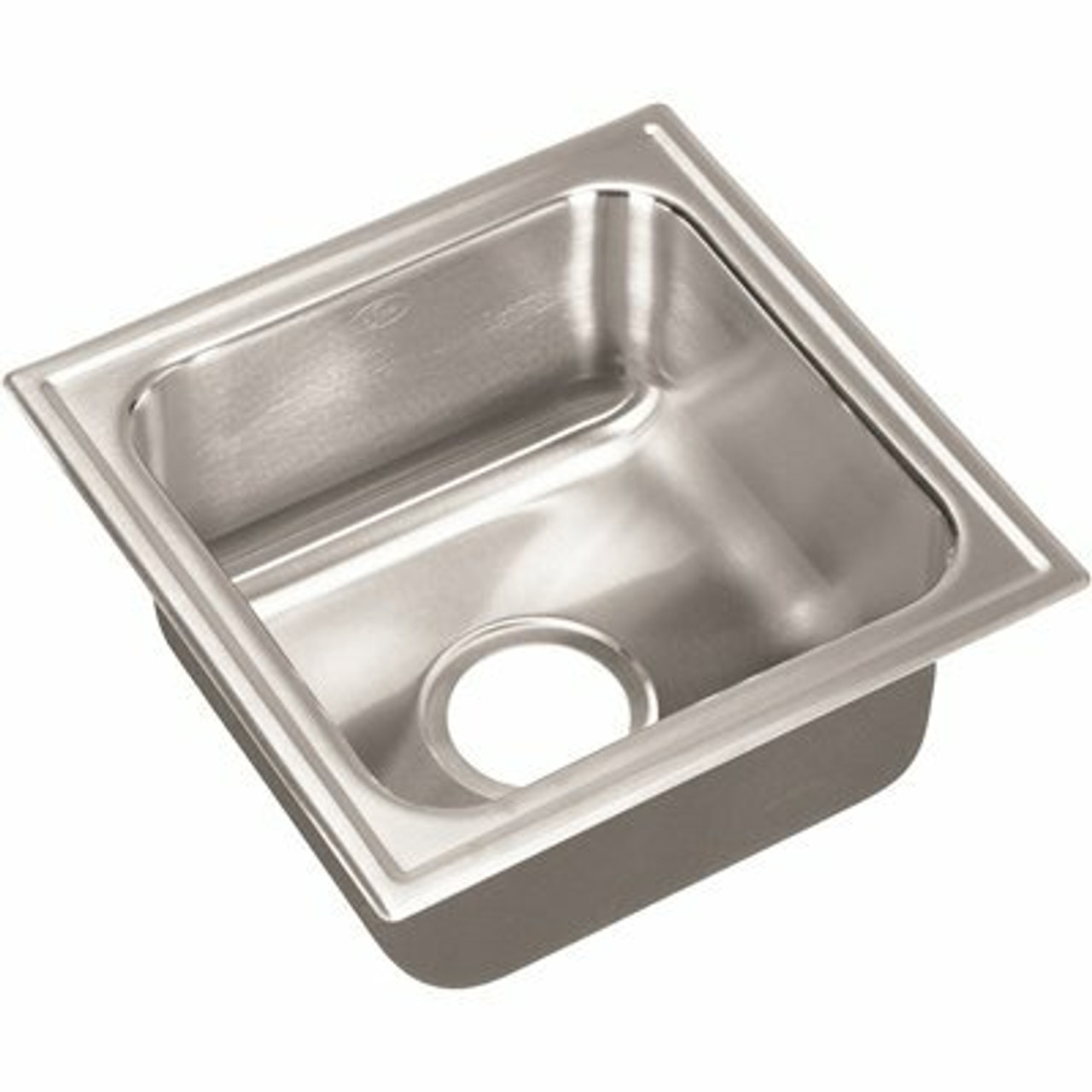 Just Manufacturing 18-Gauge Stainless Steel 15 In. O.D. X 15 In. Single Bowl Drop-In Kitchen Sink With Self-Rimming Ledge