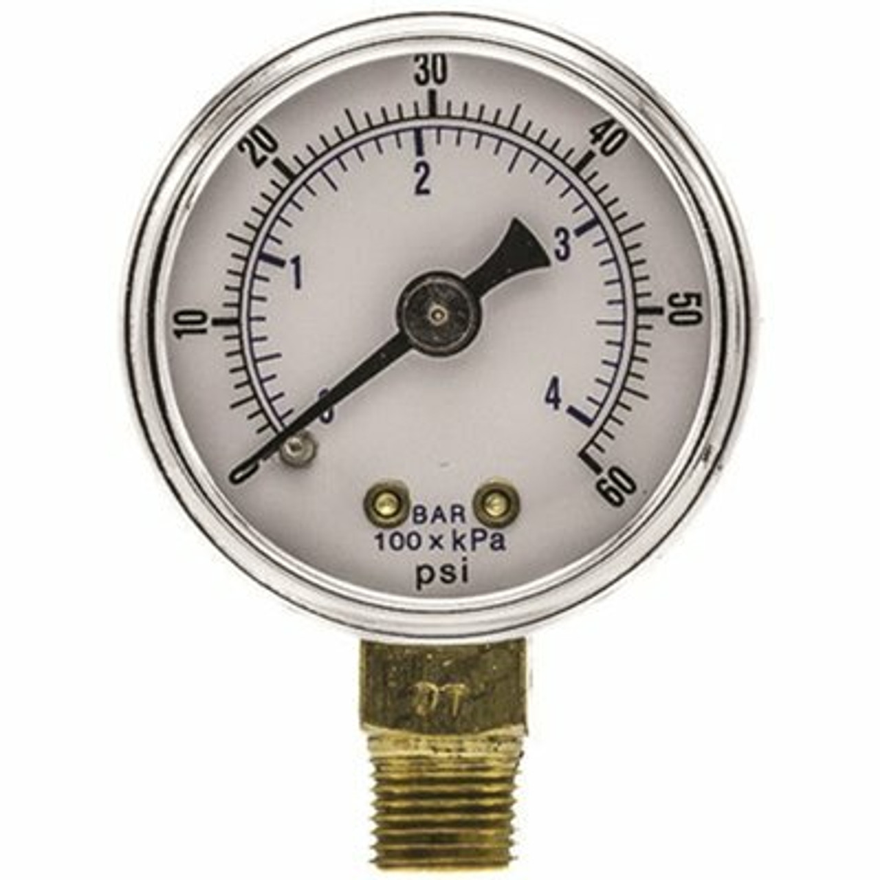 100 Series 2 In. Dial 1/4 Npt Lower Mount 60 Psi Utility Accessory