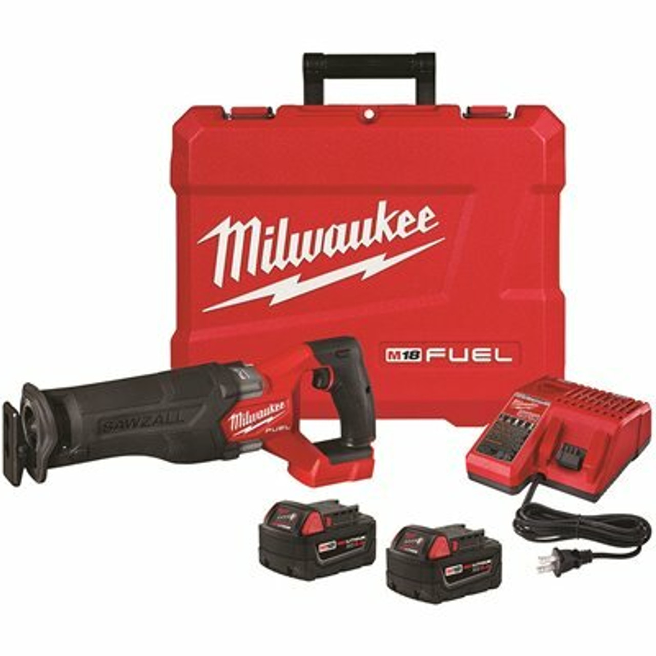 M18 Fuel 18-Volt Lithium-Ion Brushless Cordless Sawzall Reciprocating Saw Kit W/Two 5.0 Ah Batteries Charger & Hard Case