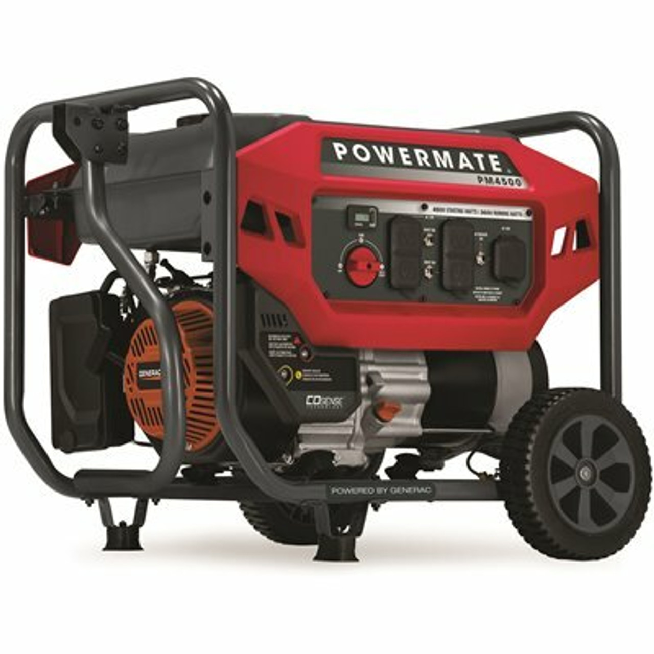 Powermate Pm4500 3600-Watt Manual Start Gas-Powered Portable Generator With Co-Sense, 50-St