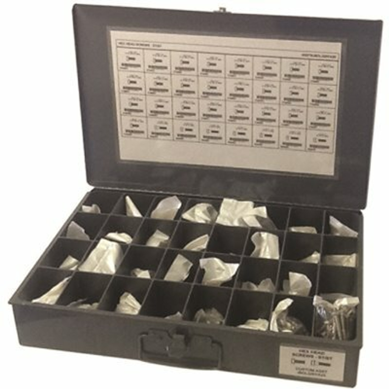 Unslotted External Hex Head 18-8 Stainless Steel Machine Screw Kit Assortment In Metal Tray (800-Pieces)