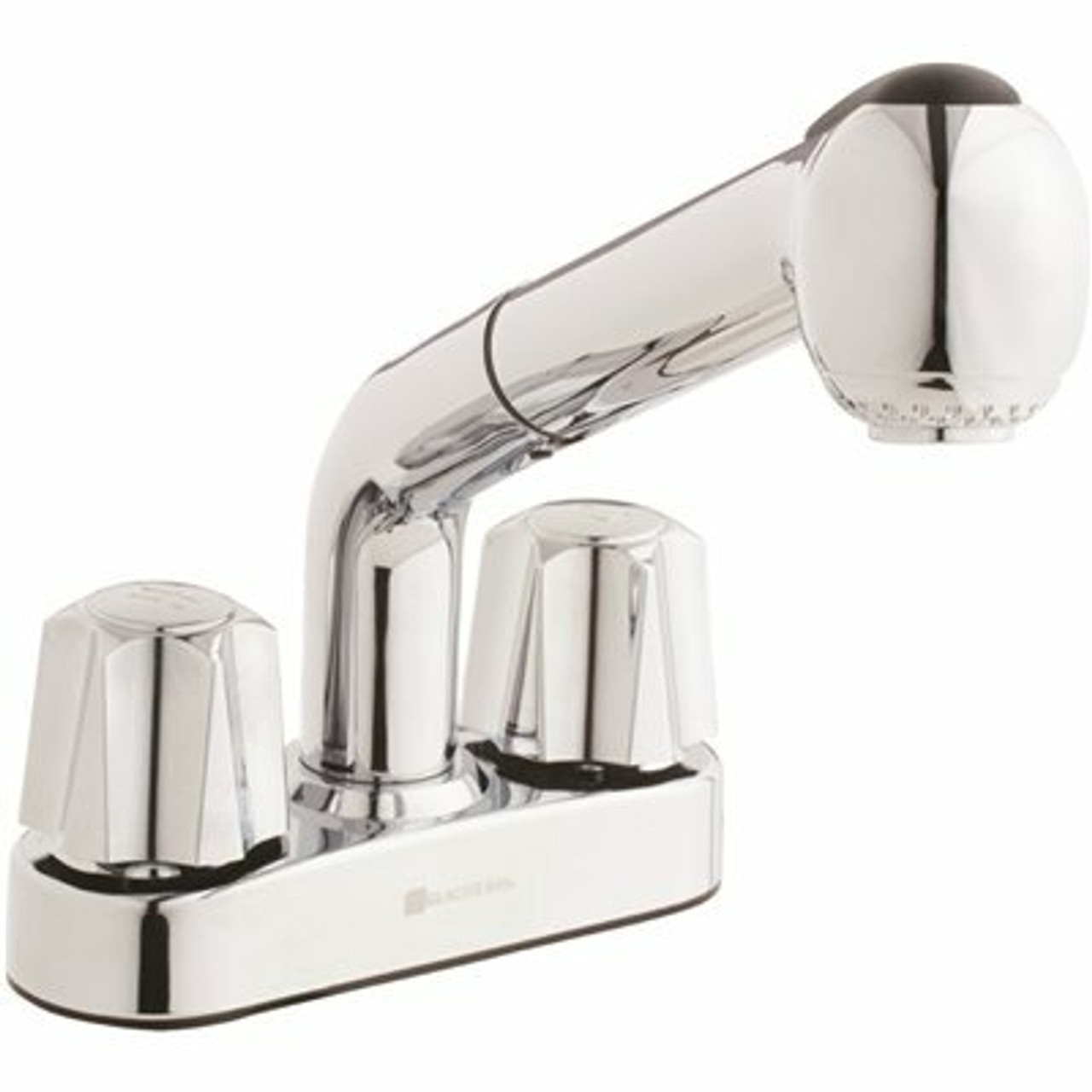 Premier 4 In. Centerset 2-Handle Pull-Out Sprayer Laundry Faucet In Chrome