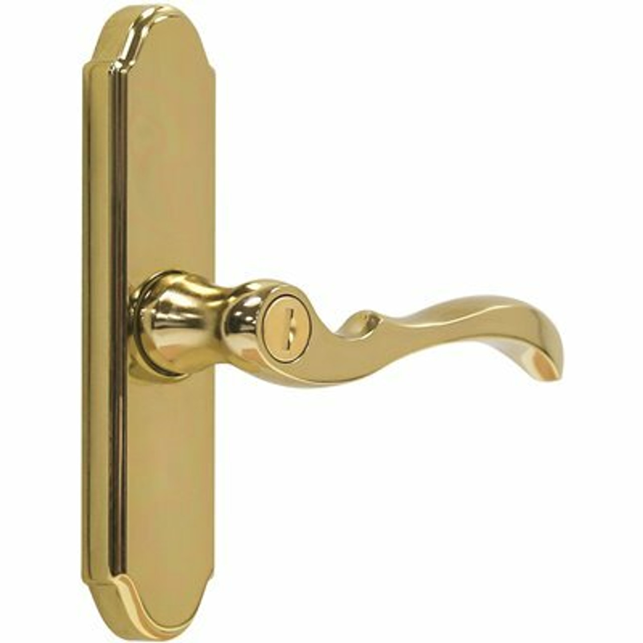 Larson Brass M2 Door Lever Kit With Keyed Lock