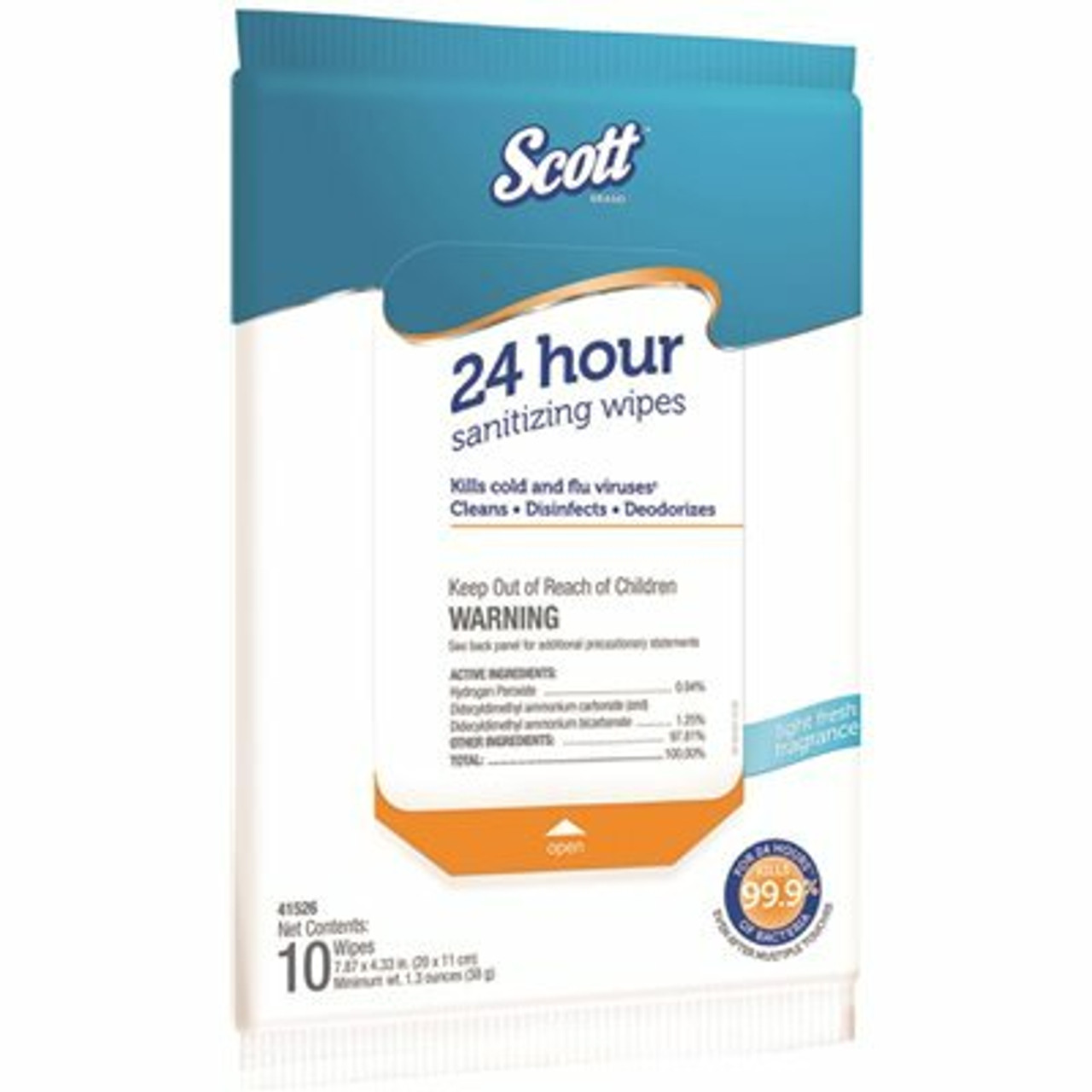 Scott 24-Hour Sanitizing Disinfecting Wipes Softpack (10-Wipes/Softpack, 50-Softpacks/Case)