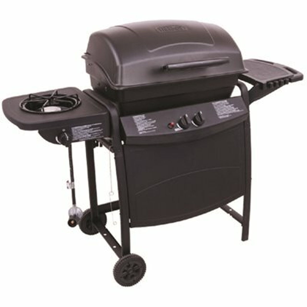Thermos At360 2-Burner Portable Propane Gas Grill With Side Burner In Black