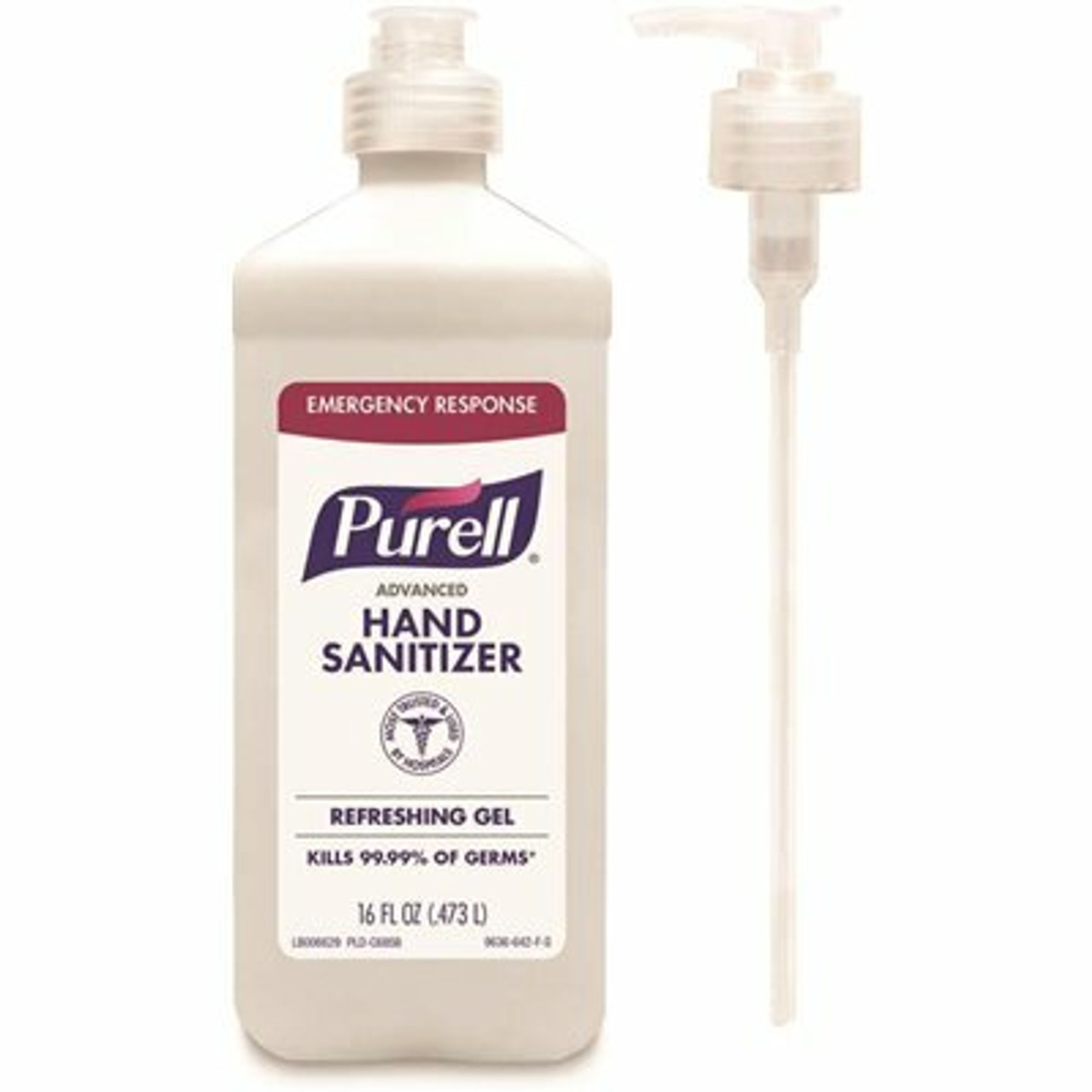 Purell Advanced Instant Hand Sanitizer, 16 Oz. Flip-Cap Bottle With Pumps (12-Pack Per Case)