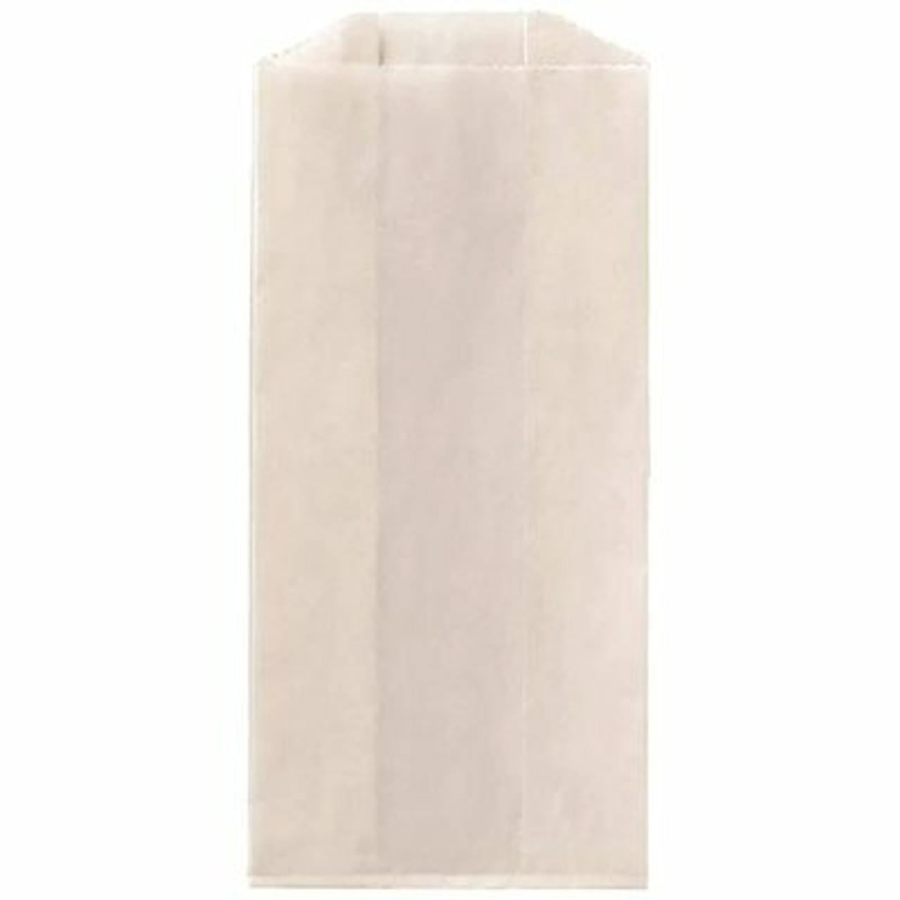 Fischer 3.5 In. X 2 In. X 8 In. Plain White Paper Popcorn Food Storage Bag (1000-Count)