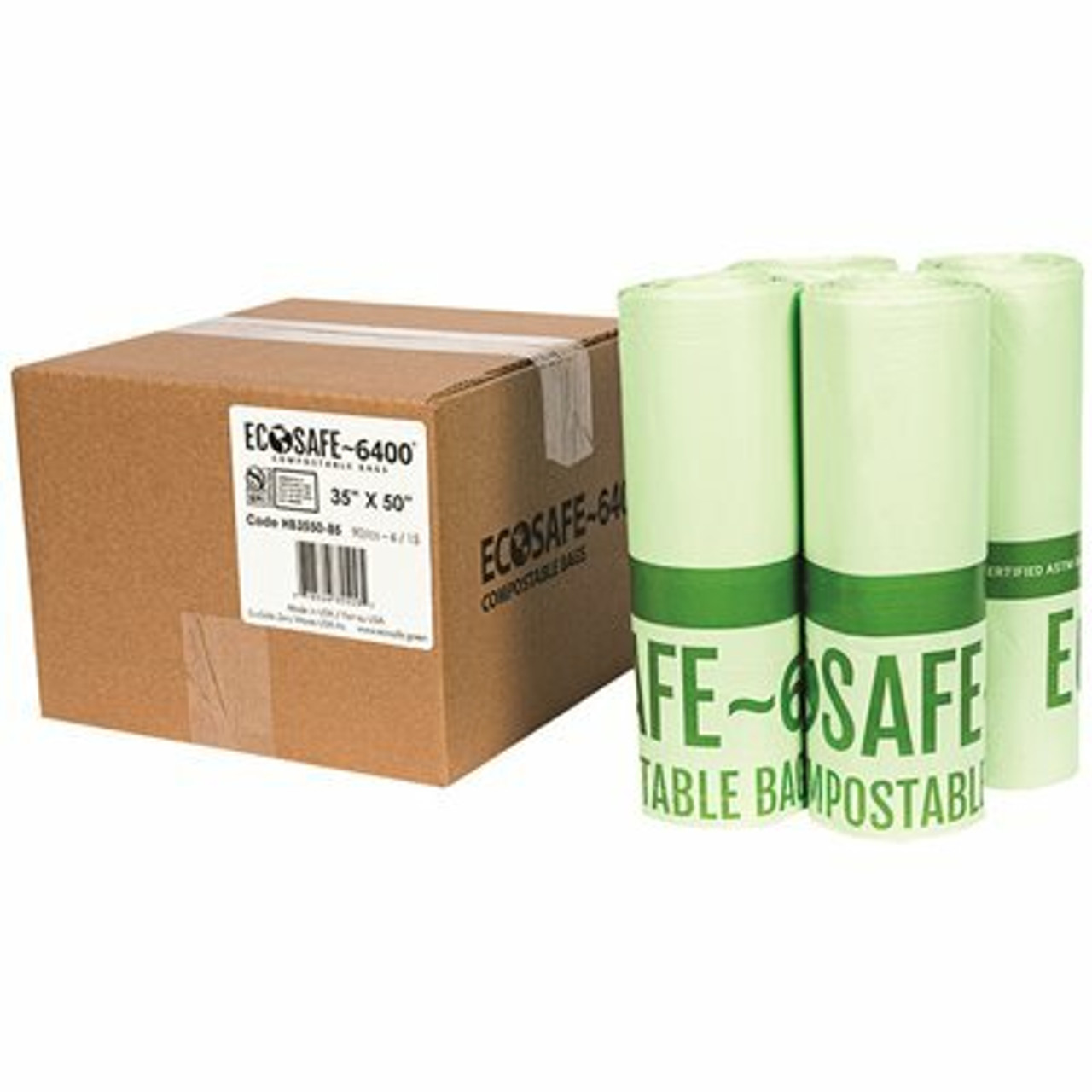 0.85 Mil 35 In. X 50 In. 45 Gal. Compostable Can Liners (90 Per Case)