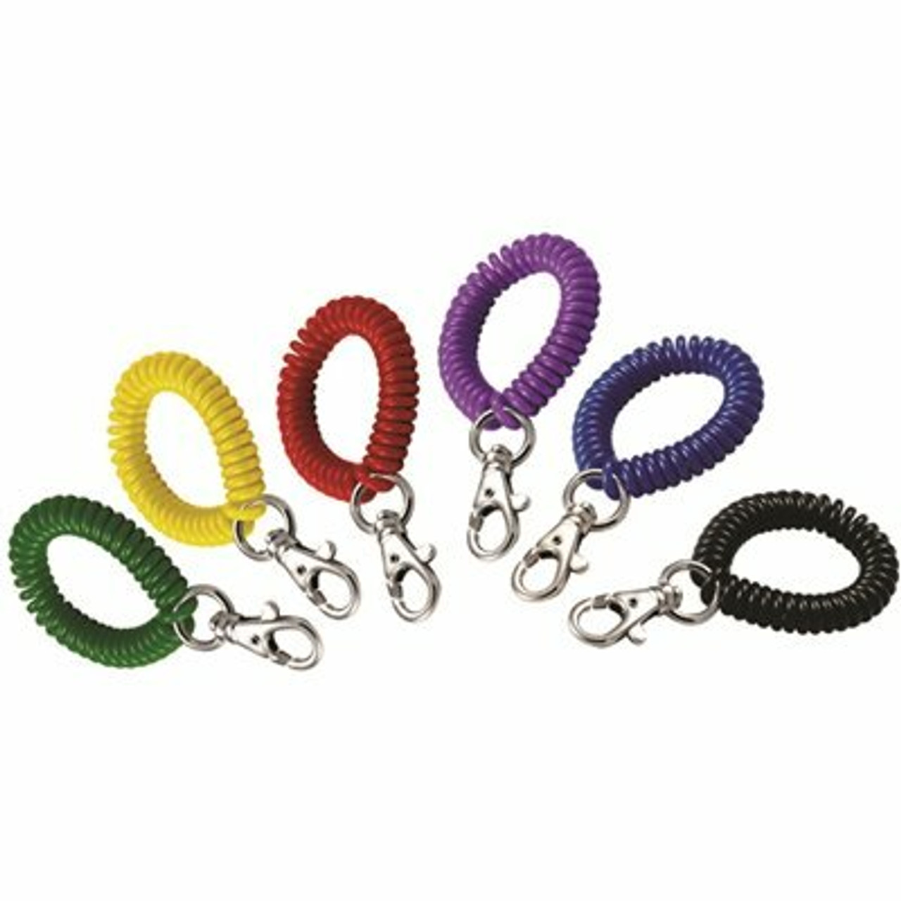 Lucky Line Products Wrist Coil With Trigger Snap In Assorted Colors (25-Pack)