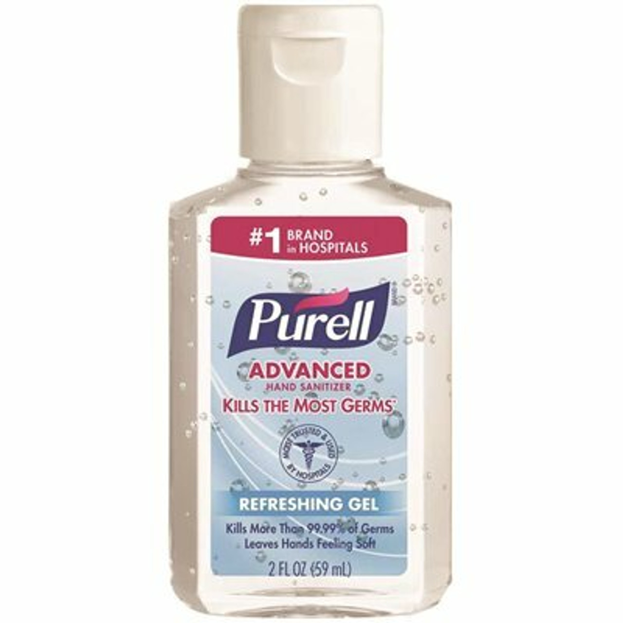 Purell 2 Fl Oz. Travel Size Flip-Cap Bottle Advanced Hand Sanitizer Refreshing Gel, Clean Scent (24-Pack Per Case)