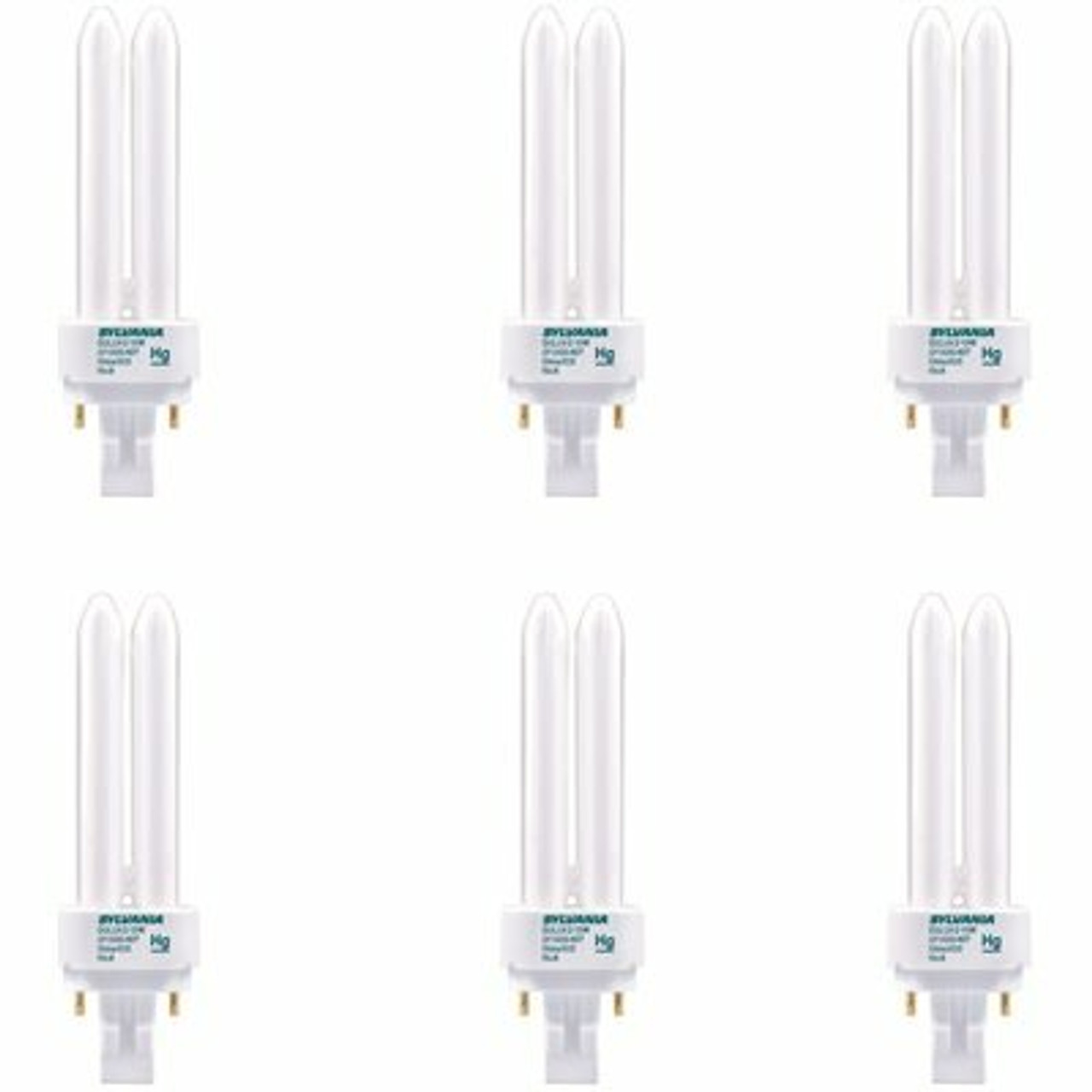 Sylvania 60-Watt Equivalent T4 Energy Saving Decorative Cfl Light Bulb Warm White (6-Pack)