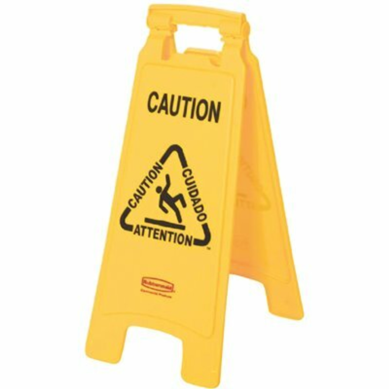 Rubbermaid Commercial Products Multi-Lingual 2-Sided Caution Wet Floor Sign