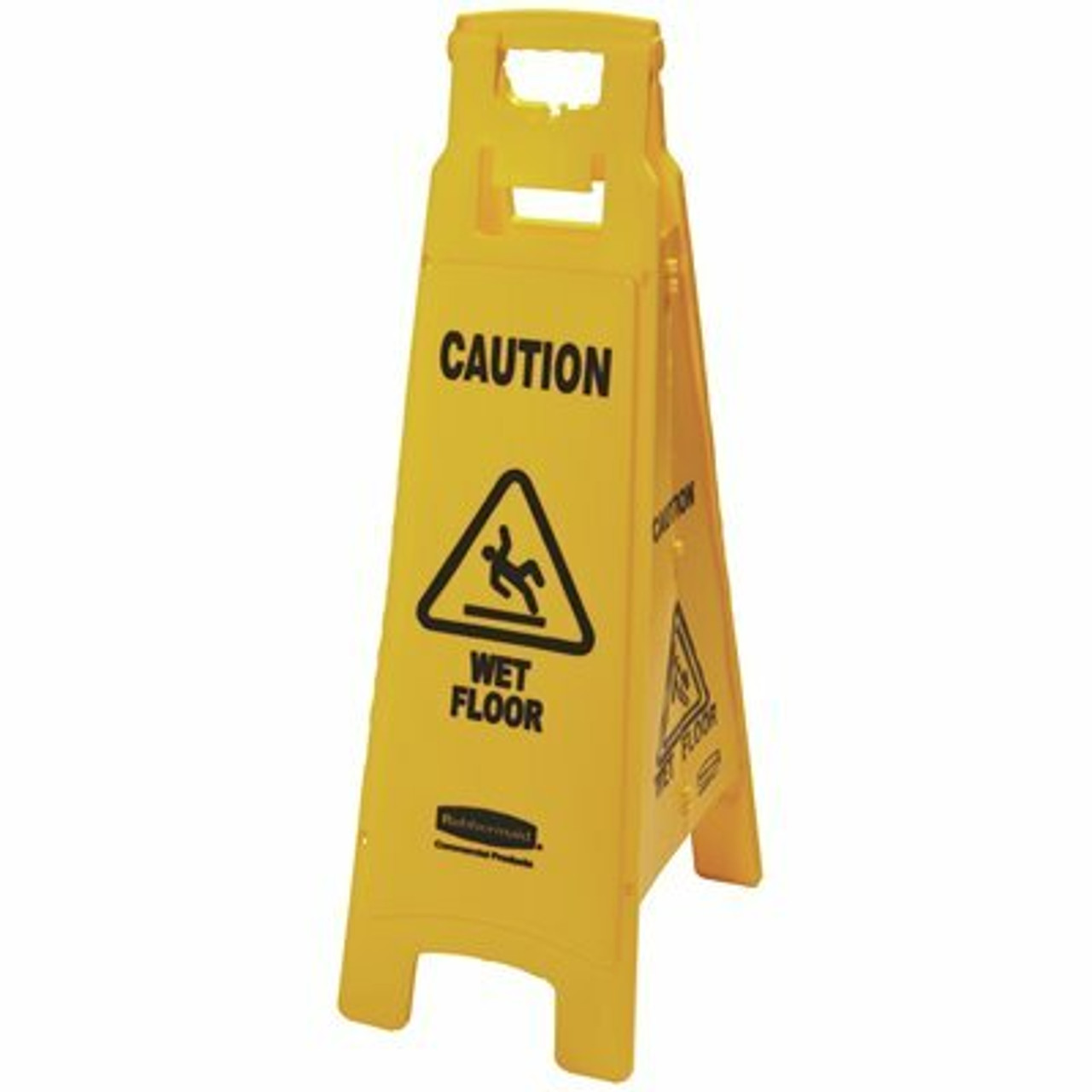 Rubbermaid Commercial Products 37 In. Plastic Multi-Lingual 4-Sided Caution Wet Floor Sign