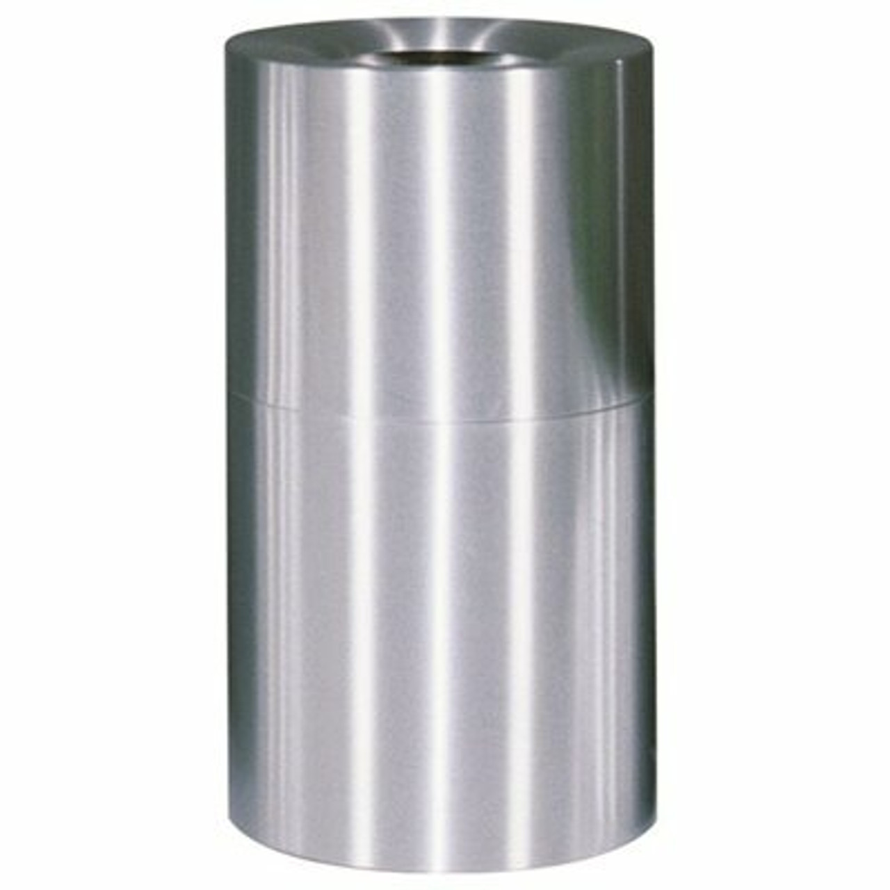 Rubbermaid Commercial Products Atrium 35 Gal. Satin Stainless Steel Open Top Trash Can