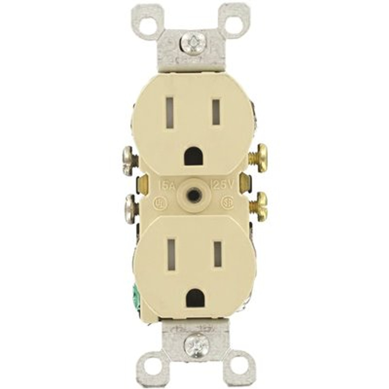 Leviton 15 Amp Tamper Resistant Duplex Outlet, Ivory - 318709168