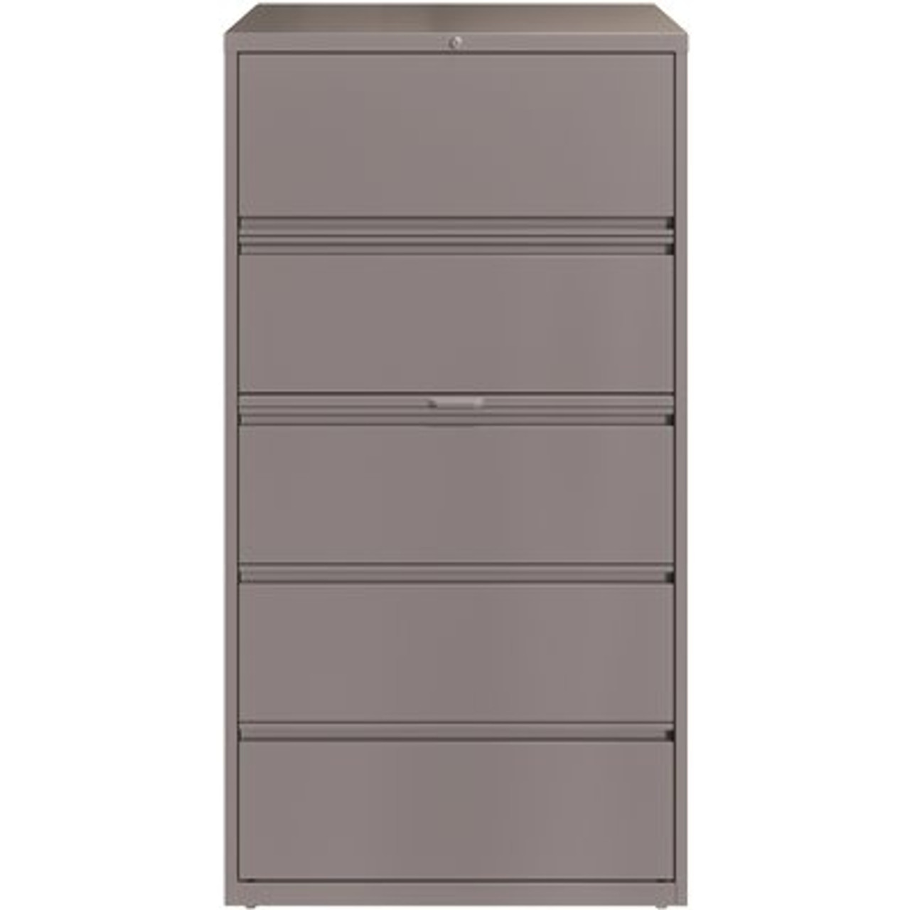 Hirsh 36 In. W  Arctic Silver 5-Drawer Lateral File Cabinet With Posting Shelf And Roll-Out Binder Storage