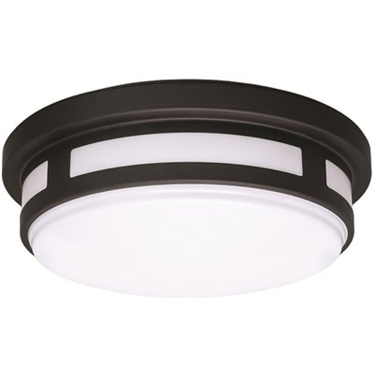 11 In. 1-Light Round Black Led Indoor Outdoor Flush Mount Ceiling Light Porch 830 Lumens 3 Color Temp Changes Wet Rated