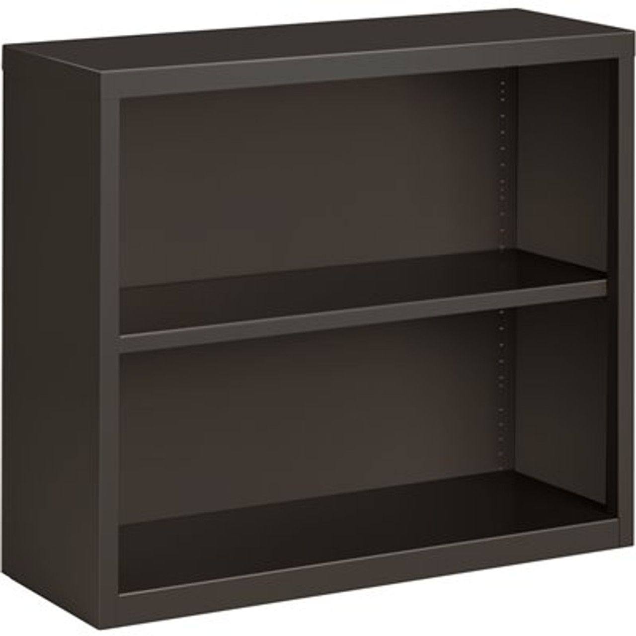 Hirsh 30 in. Tall Charcoal Metal 2-Shelf Standard Bookcase with Adjustable Shelf Hirsh 30 in. Tall Charcoal Metal 2-Shelf Standard Bookcase with Adjustable Shelf