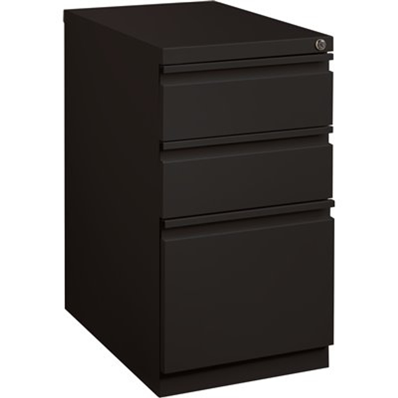 Hirsh 23 In. D Black Mobile Pedestal With Full Width Pull - 313689294