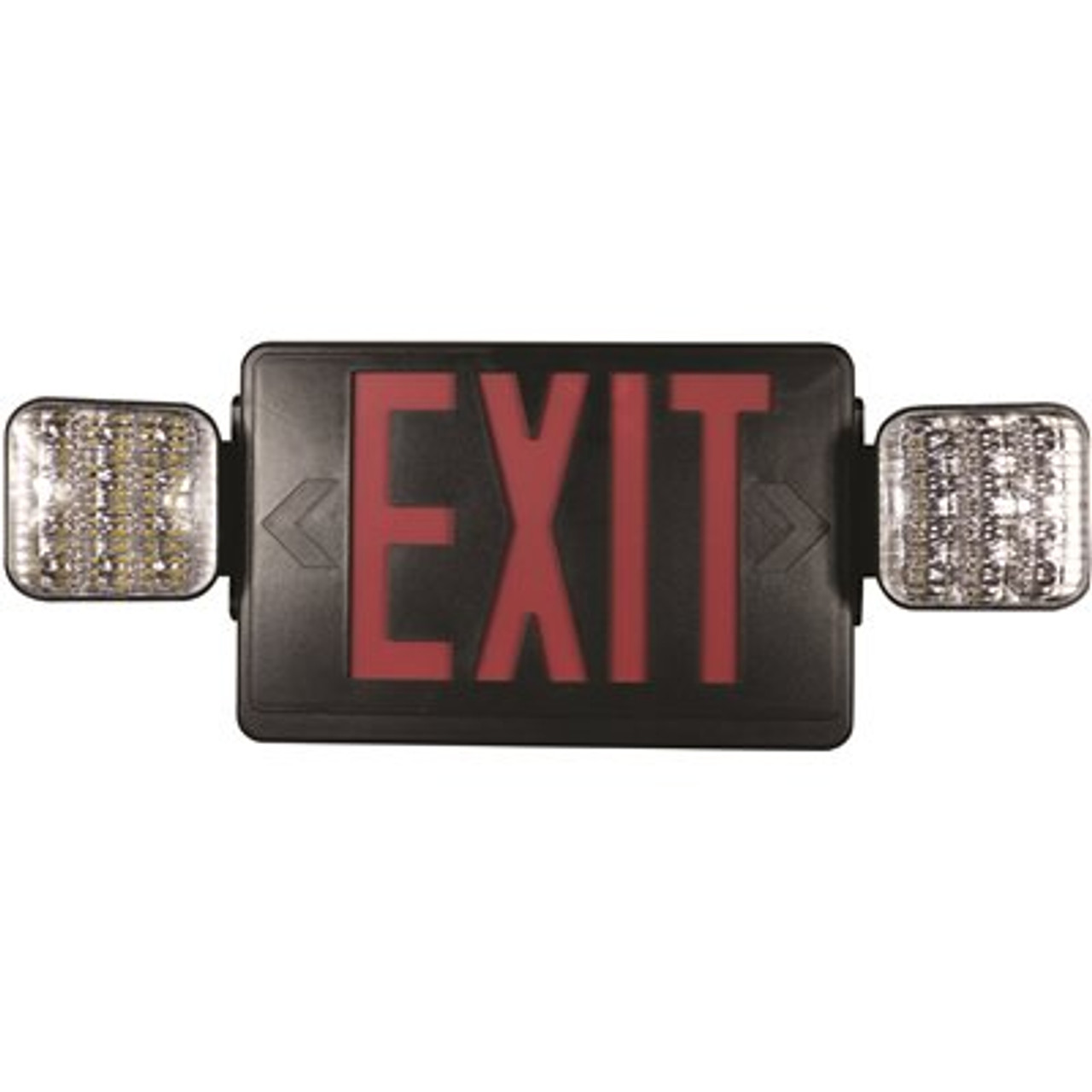 Commercial Electric Combo 14-Watt With Nicad 9.6-Volt Battery Integrated Led Black Exit Sign And Emergency Light