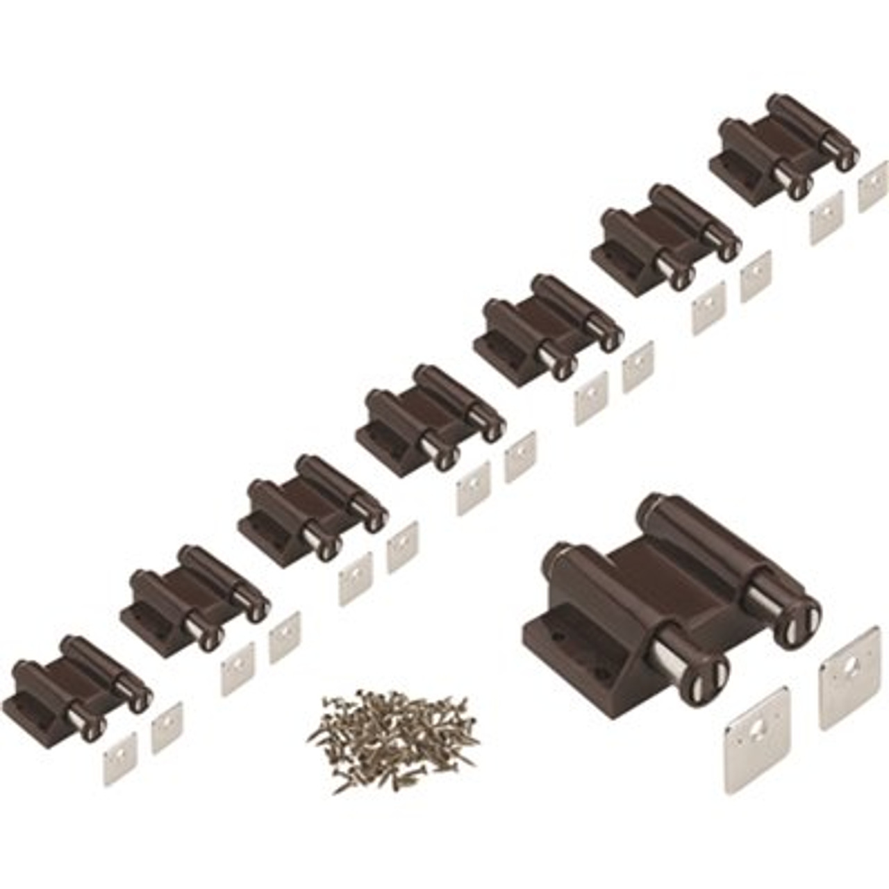 Everbilt Brown Double Magnetic Touch Door Latch (12-Pack)